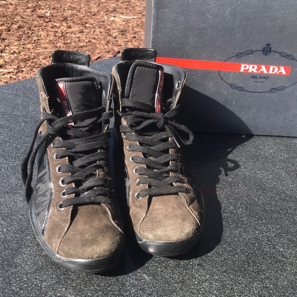 Prada men’s shoes size 8 us new worn once - Picture 3 of 4